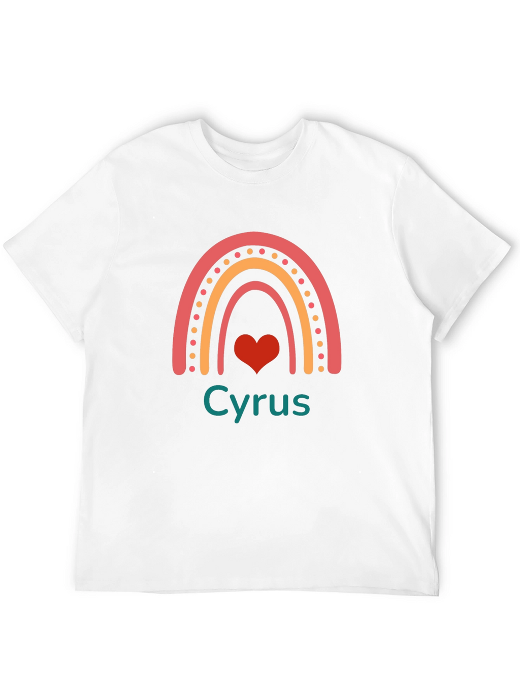 Cyrus Rainbow Heart Tee - Soft Black T-Shirt