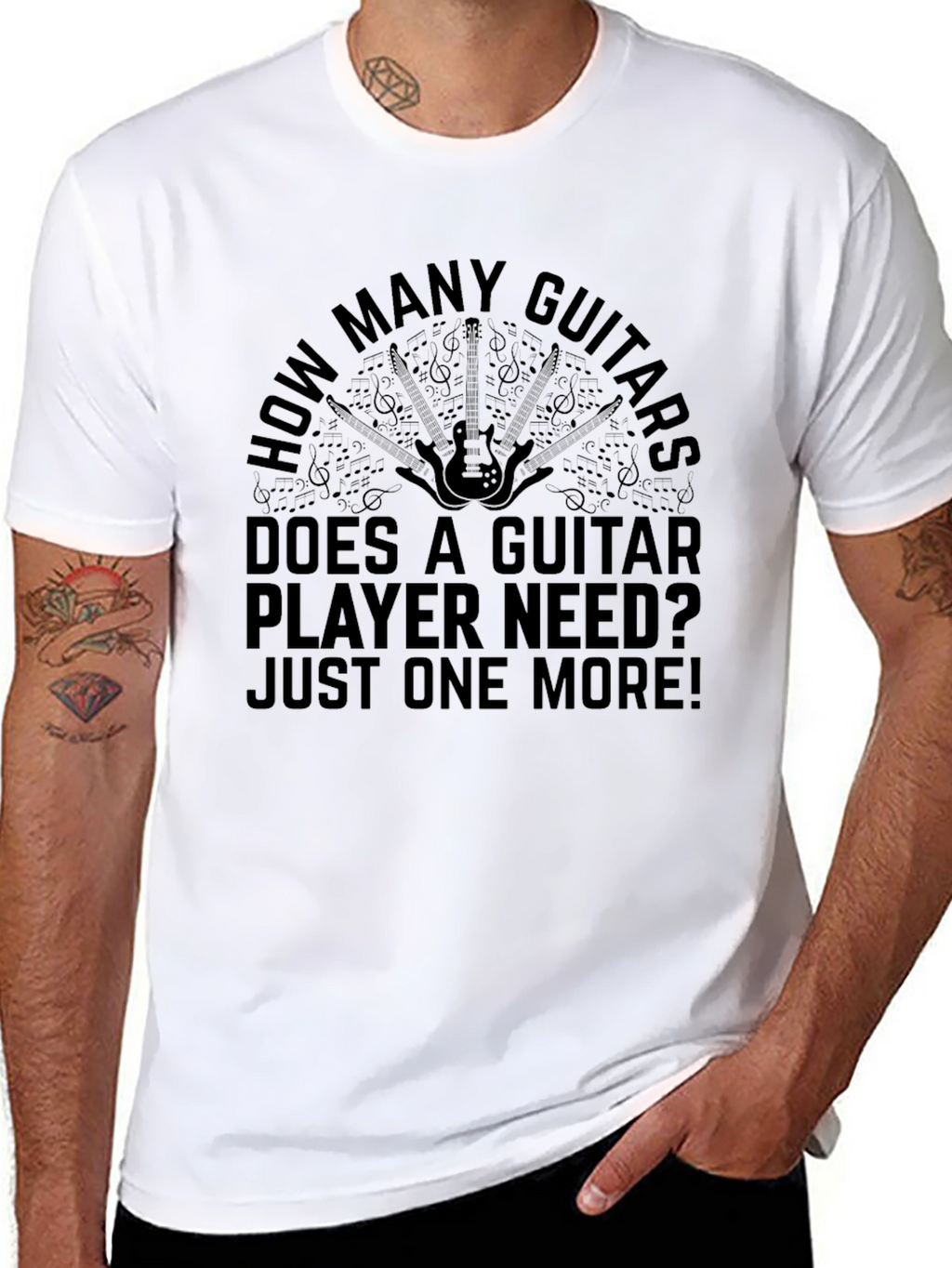 Guitar Player T-Shirt - How Many Guitars?