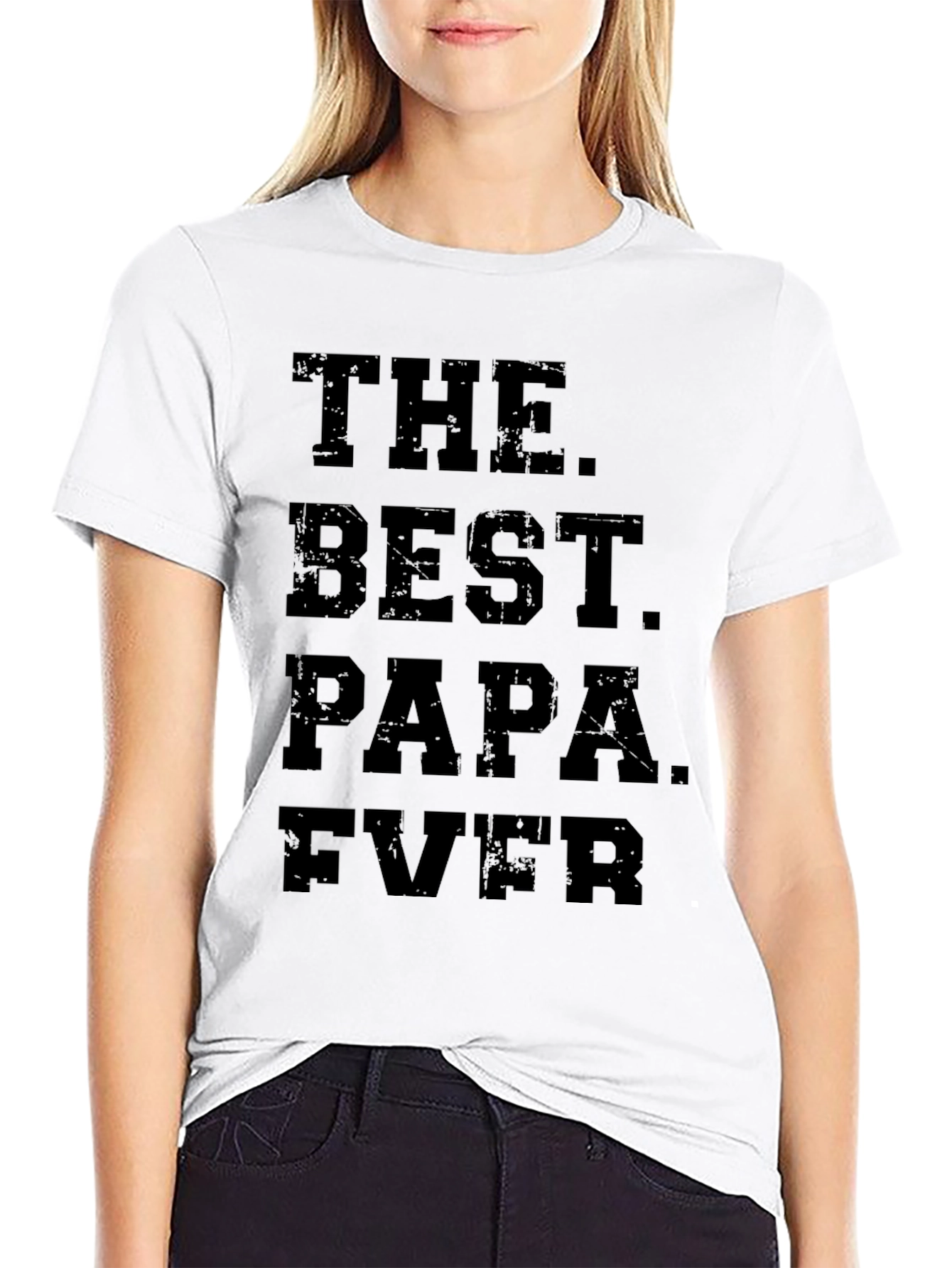 The Best Papa Ever Black Graphic Tee