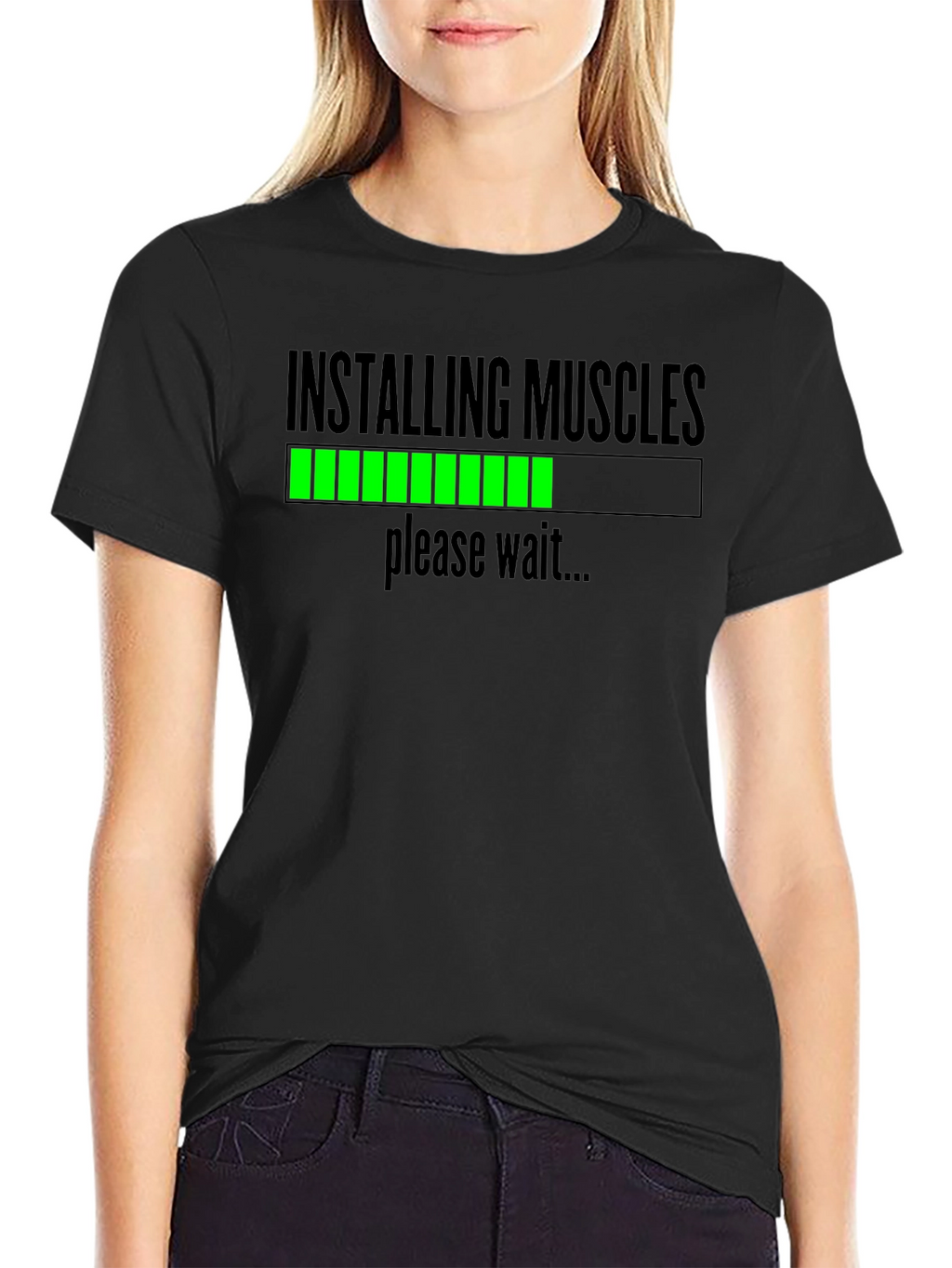 Installing Muscles Funny Workout T-Shirt