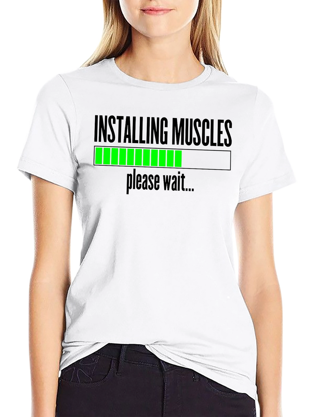 Installing Muscles Funny Workout T-Shirt
