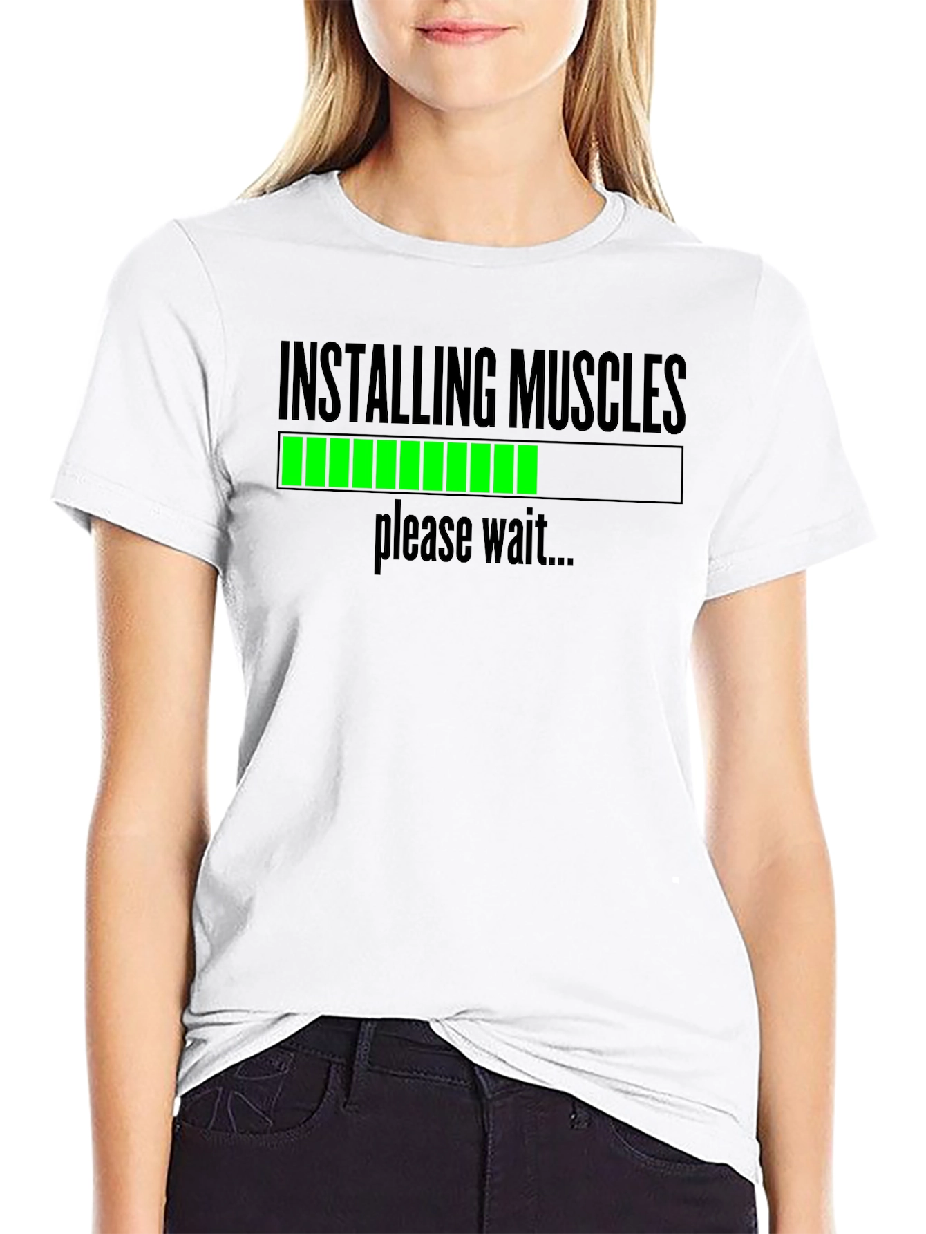 Installing Muscles Funny Workout T-Shirt