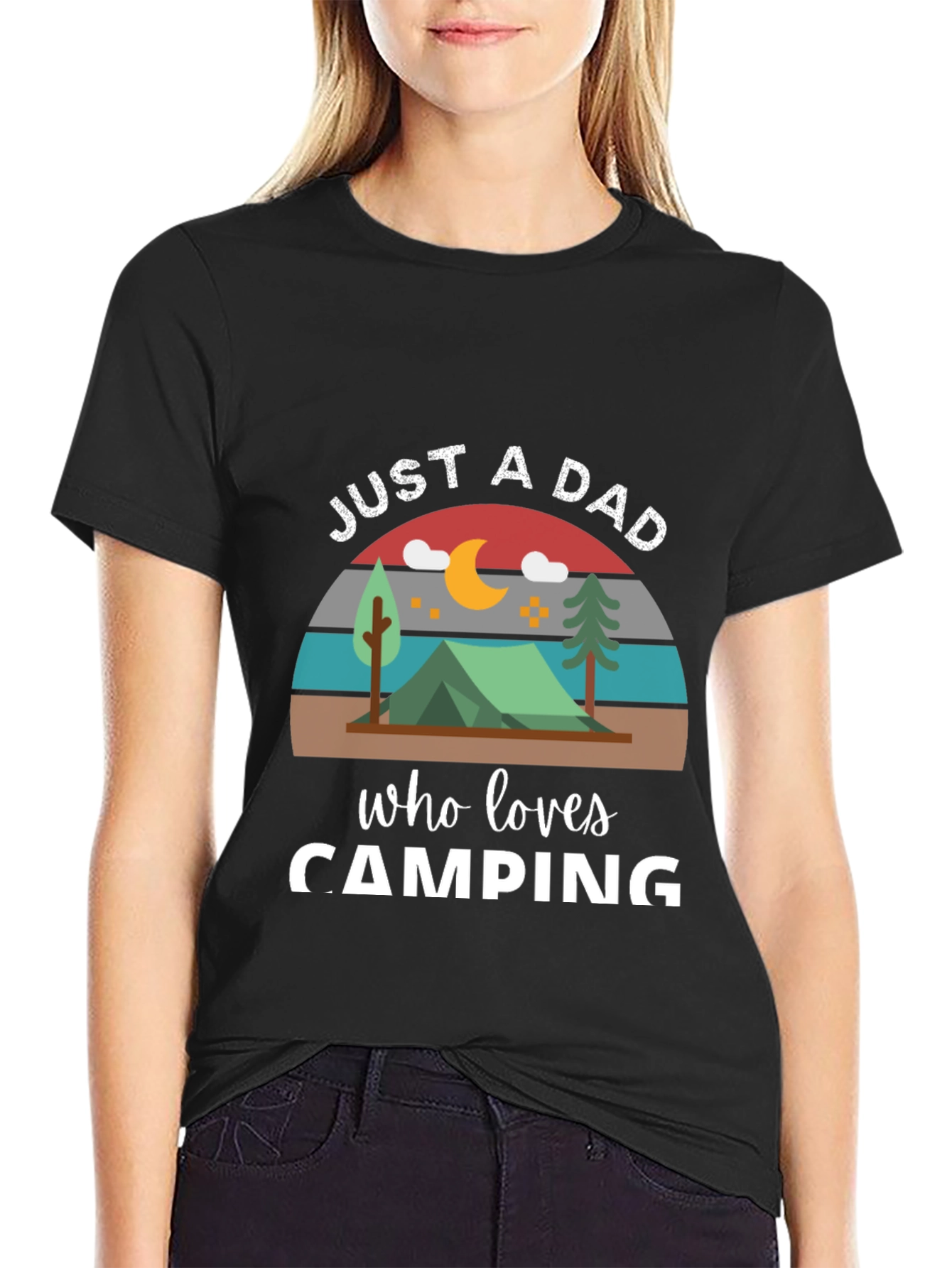 Just a Dad Who Loves Camping T-Shirt