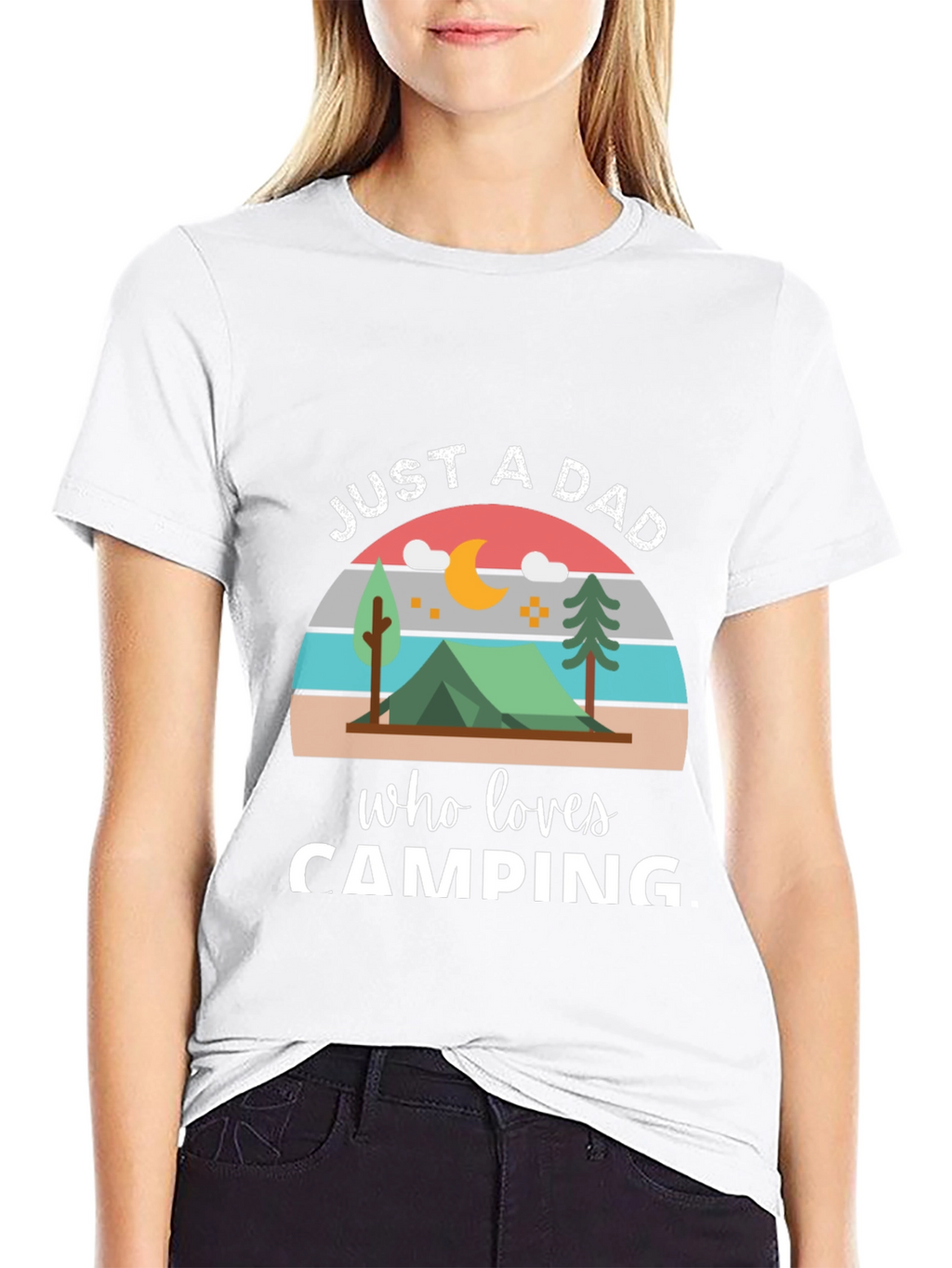 Just a Dad Who Loves Camping T-Shirt