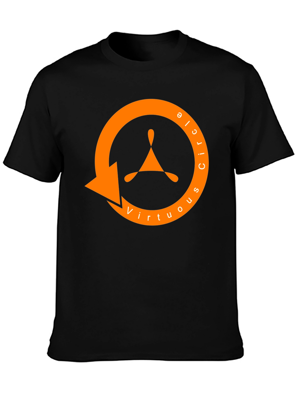 Virtuous Circle Graphic Tee - Premium Black Cotton T-Shirt