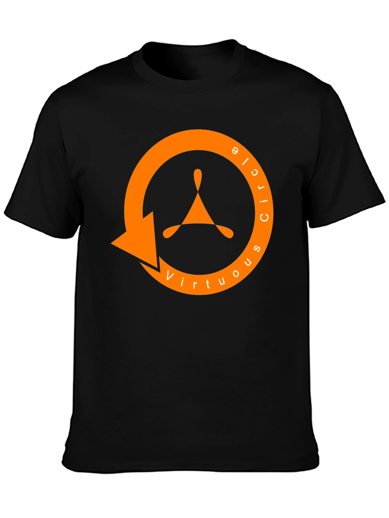 Virtuous Circle Graphic Tee - Premium Black Cotton T-Shirt