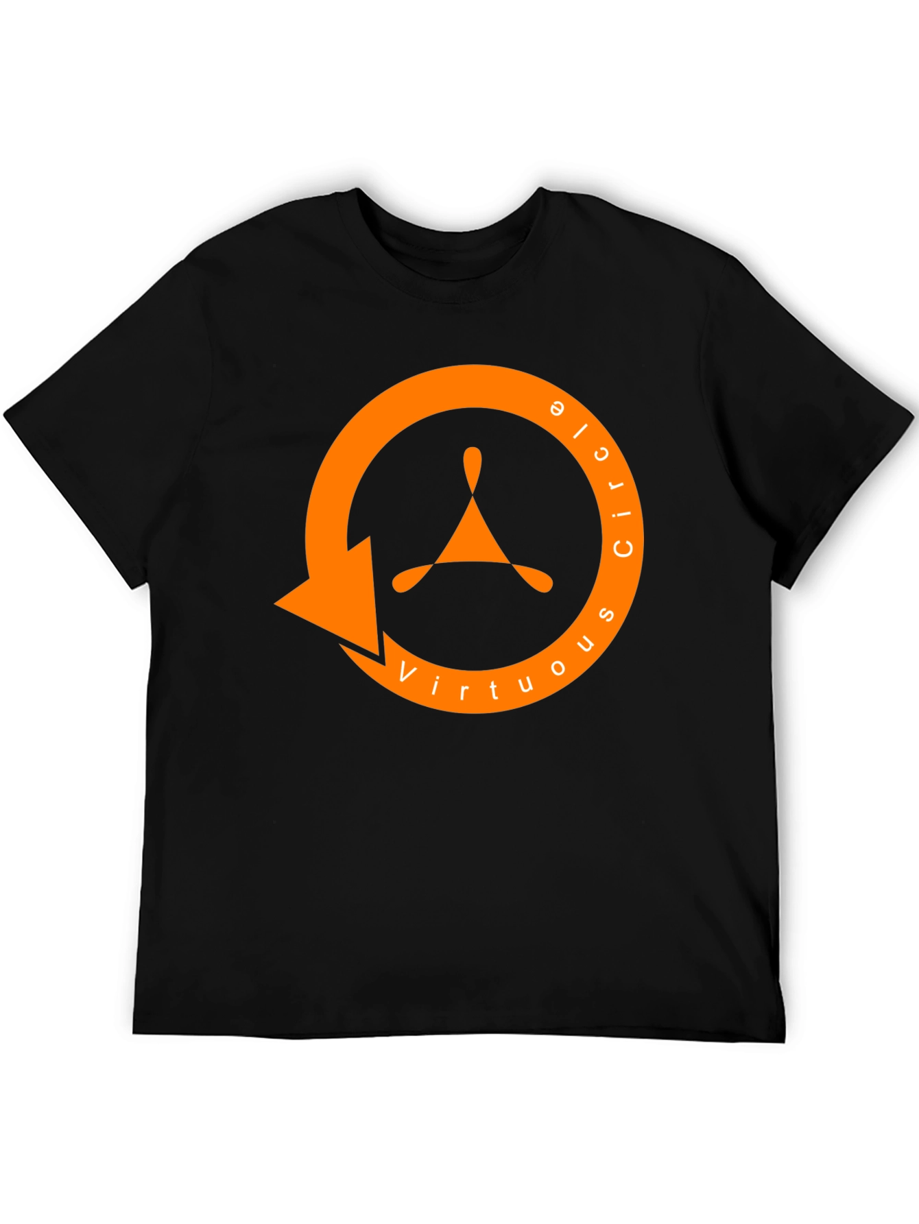 Virtuous Circle Graphic Tee - Premium Black Cotton T-Shirt