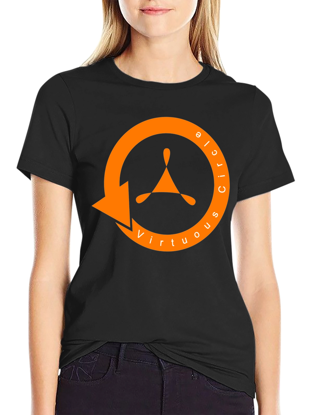 Virtuous Circle Graphic Tee - Premium Black Cotton T-Shirt