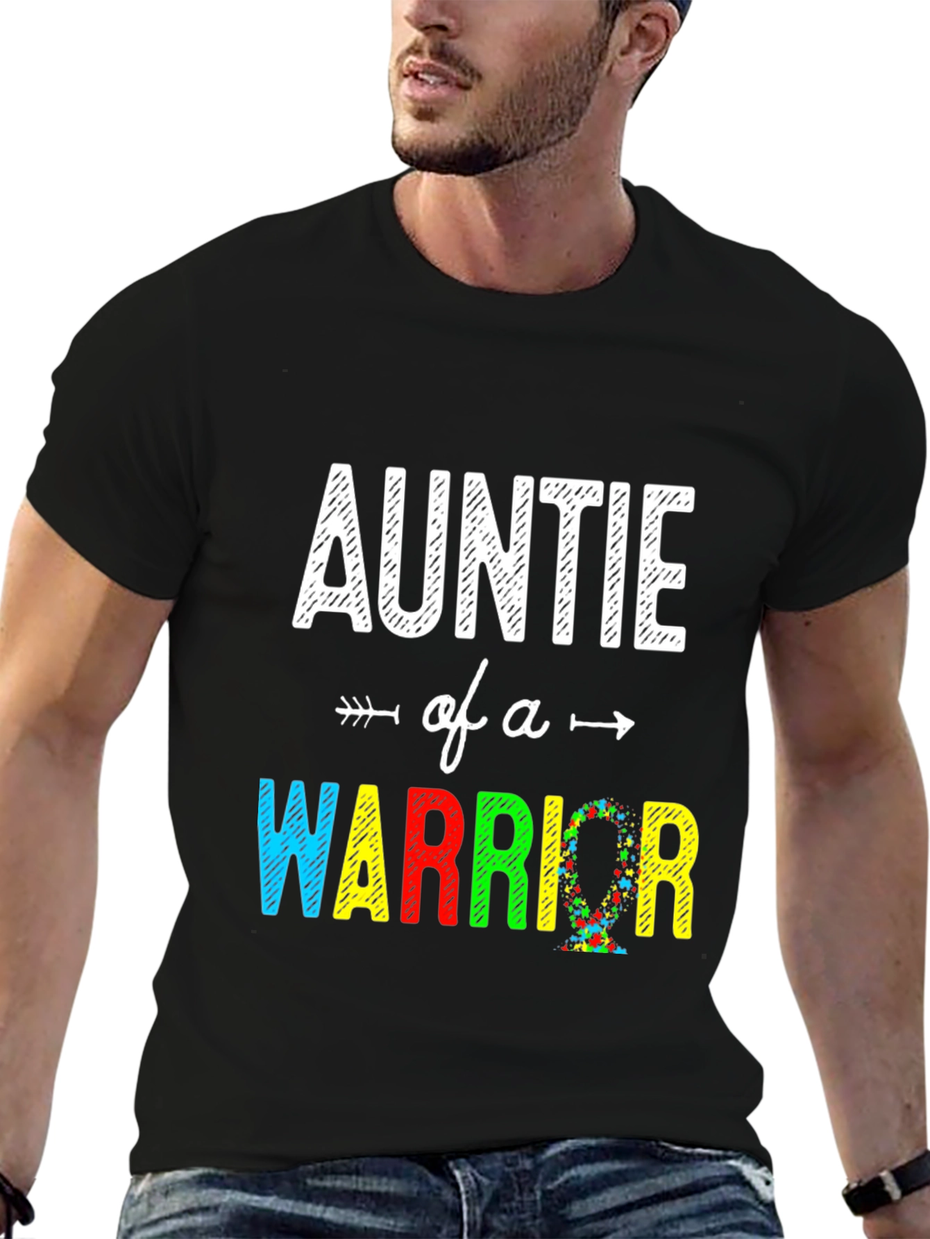 Auntie of a Warrior Autism Awareness T-Shirt