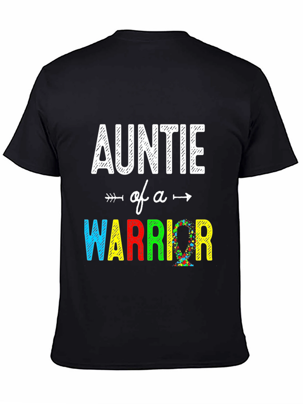 Auntie of a Warrior Autism Awareness T-Shirt