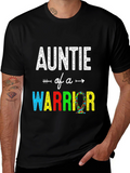 Auntie of a Warrior Autism Awareness T-Shirt