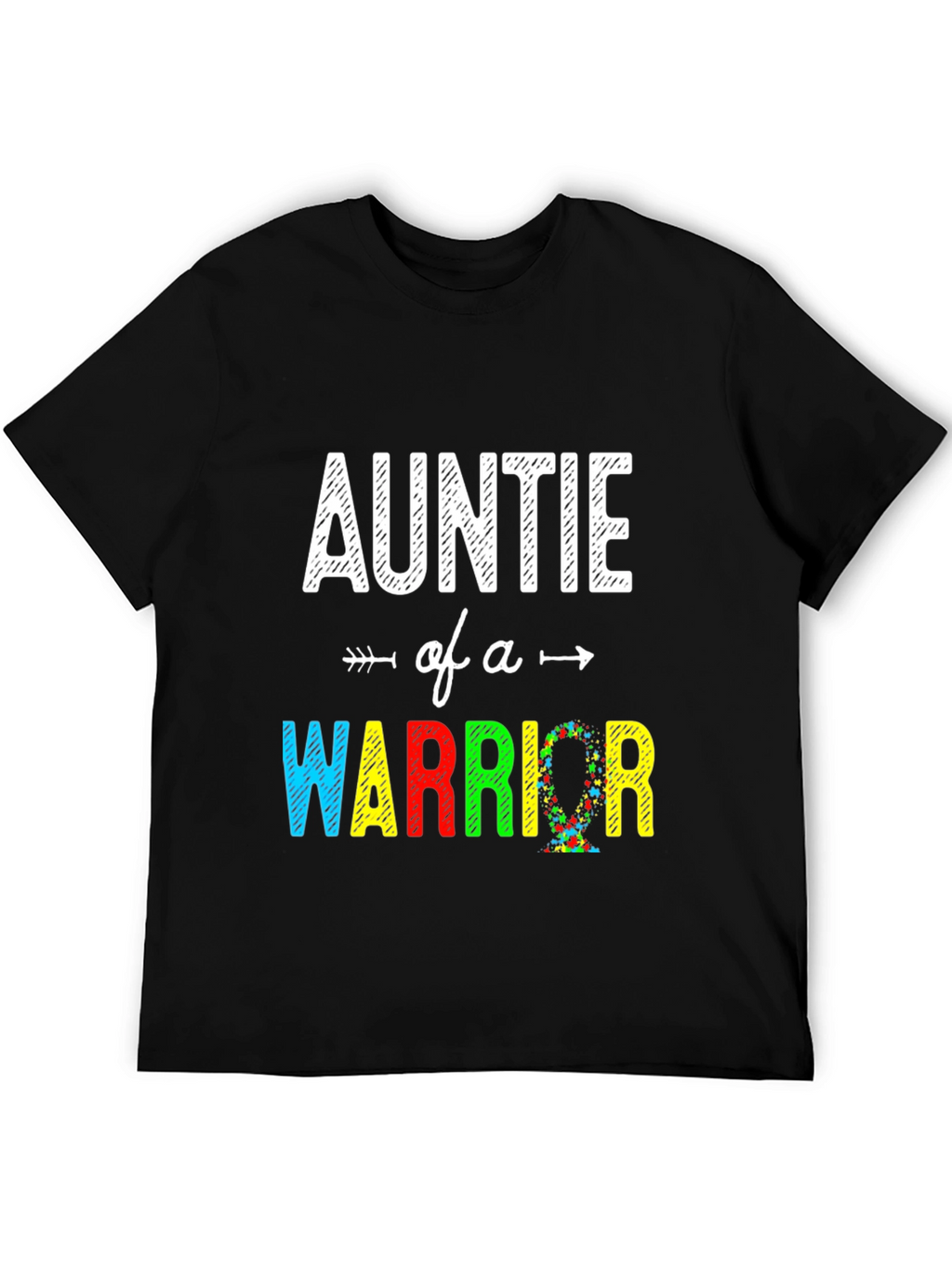 Auntie of a Warrior Autism Awareness T-Shirt