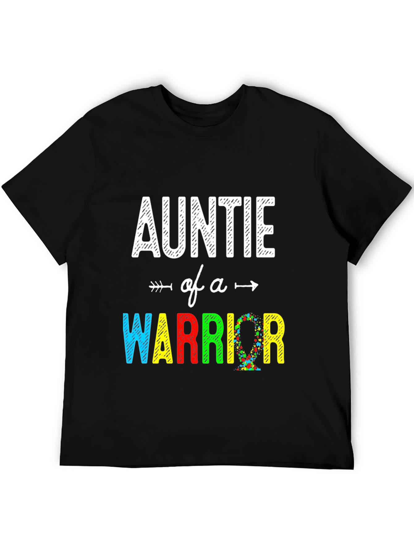 Auntie of a Warrior Autism Awareness T-Shirt