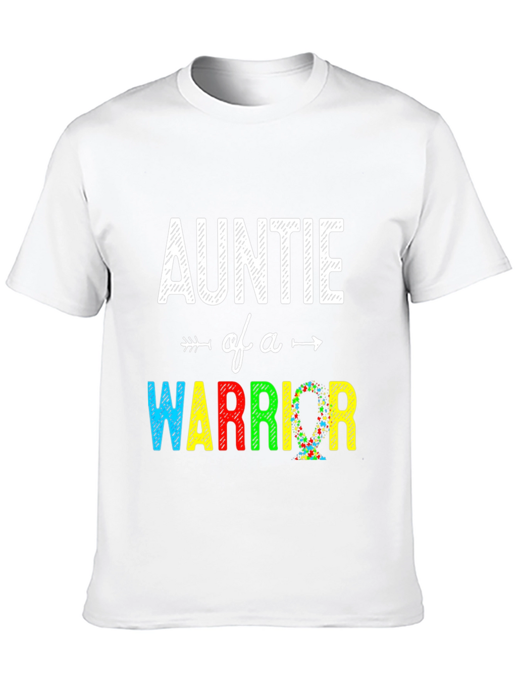 Auntie of a Warrior Autism Awareness T-Shirt