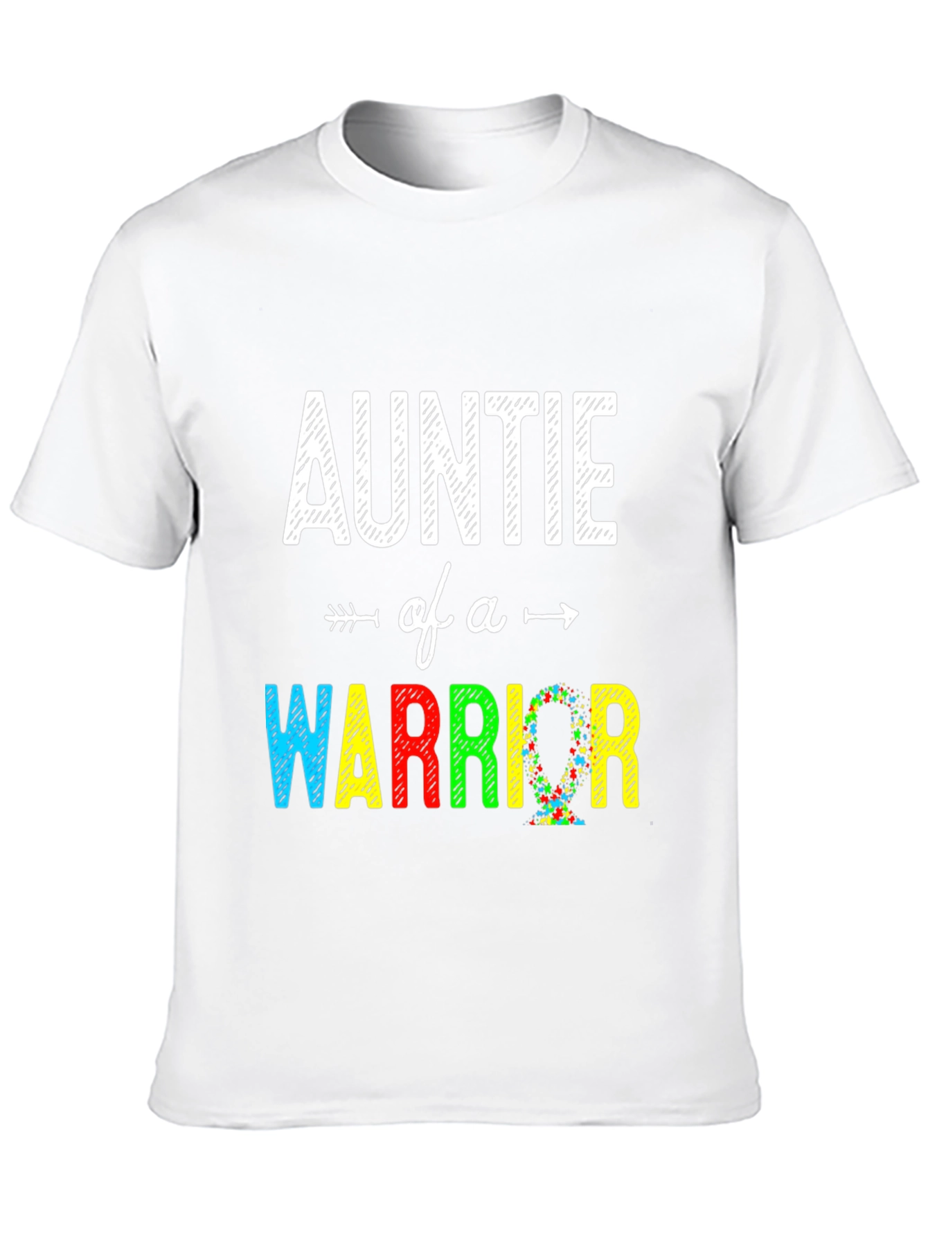Auntie of a Warrior Autism Awareness T-Shirt
