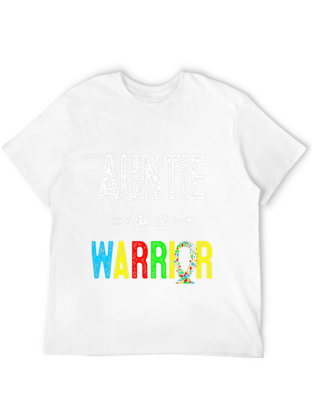 Auntie of a Warrior Autism Awareness T-Shirt