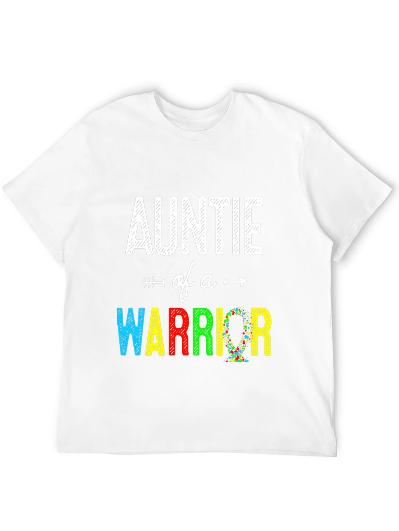 Auntie of a Warrior Autism Awareness T-Shirt
