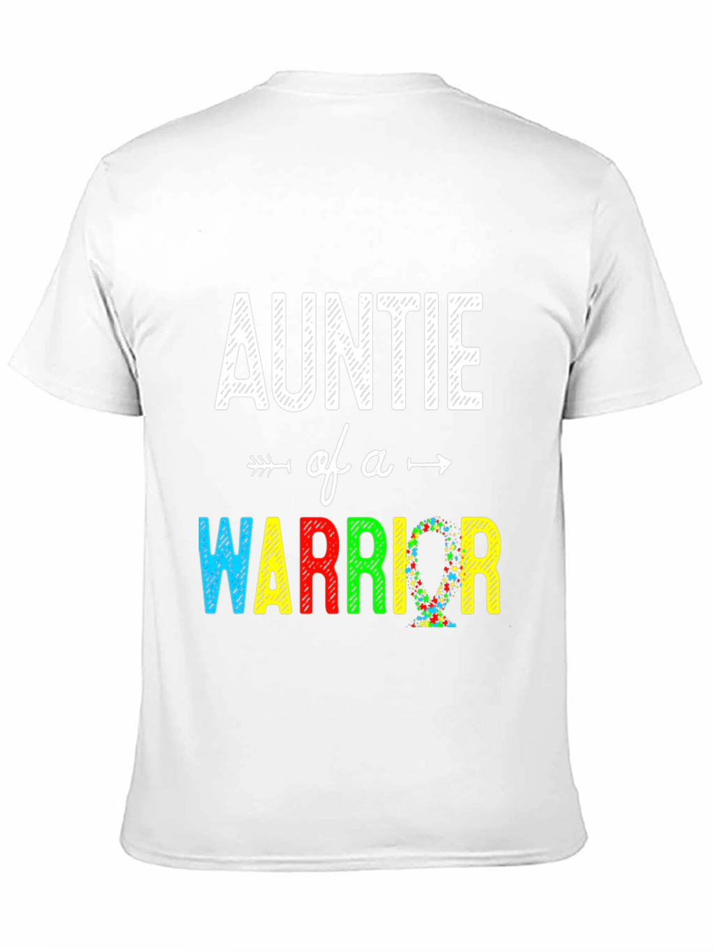 Auntie of a Warrior Autism Awareness T-Shirt