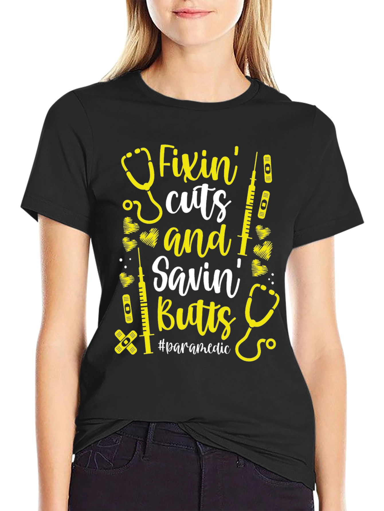 Fixin Cuts & Savin Butts Paramedic T-Shirt
