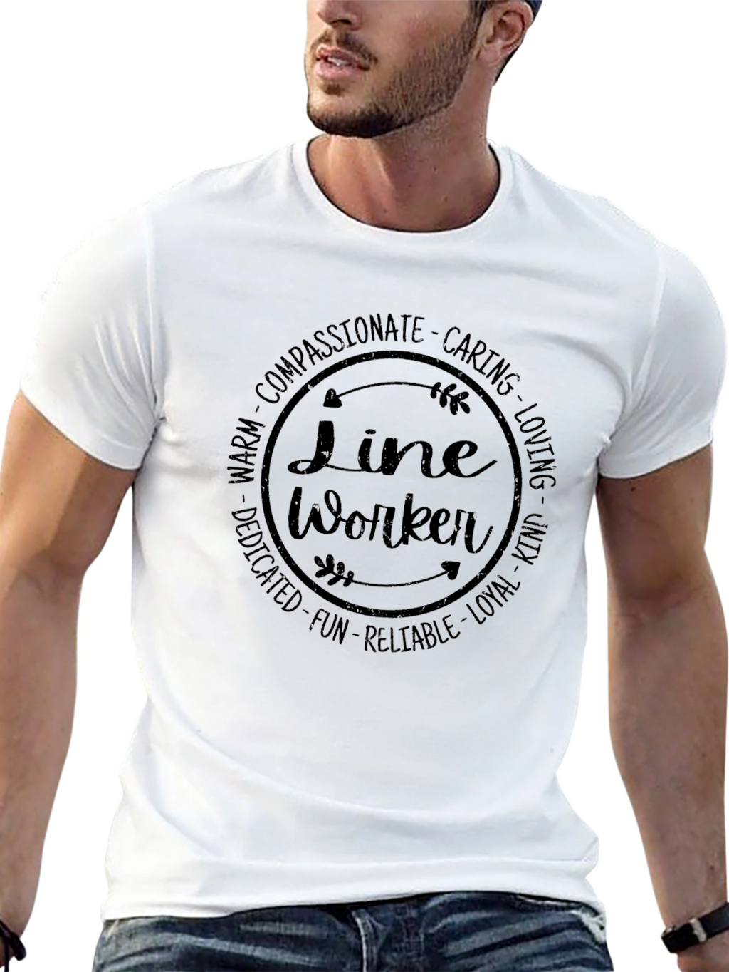 Line Worker Crewneck T-Shirt