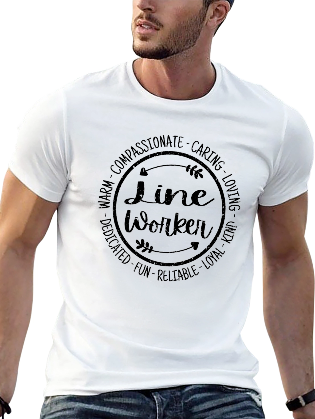 Line Worker Crewneck T-Shirt