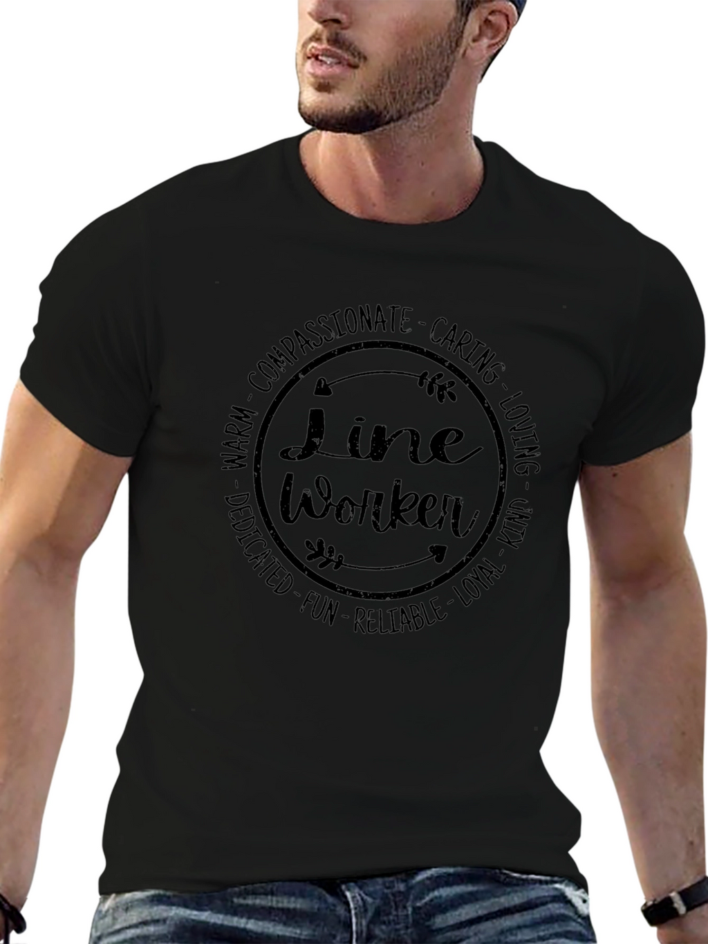 Line Worker Crewneck T-Shirt