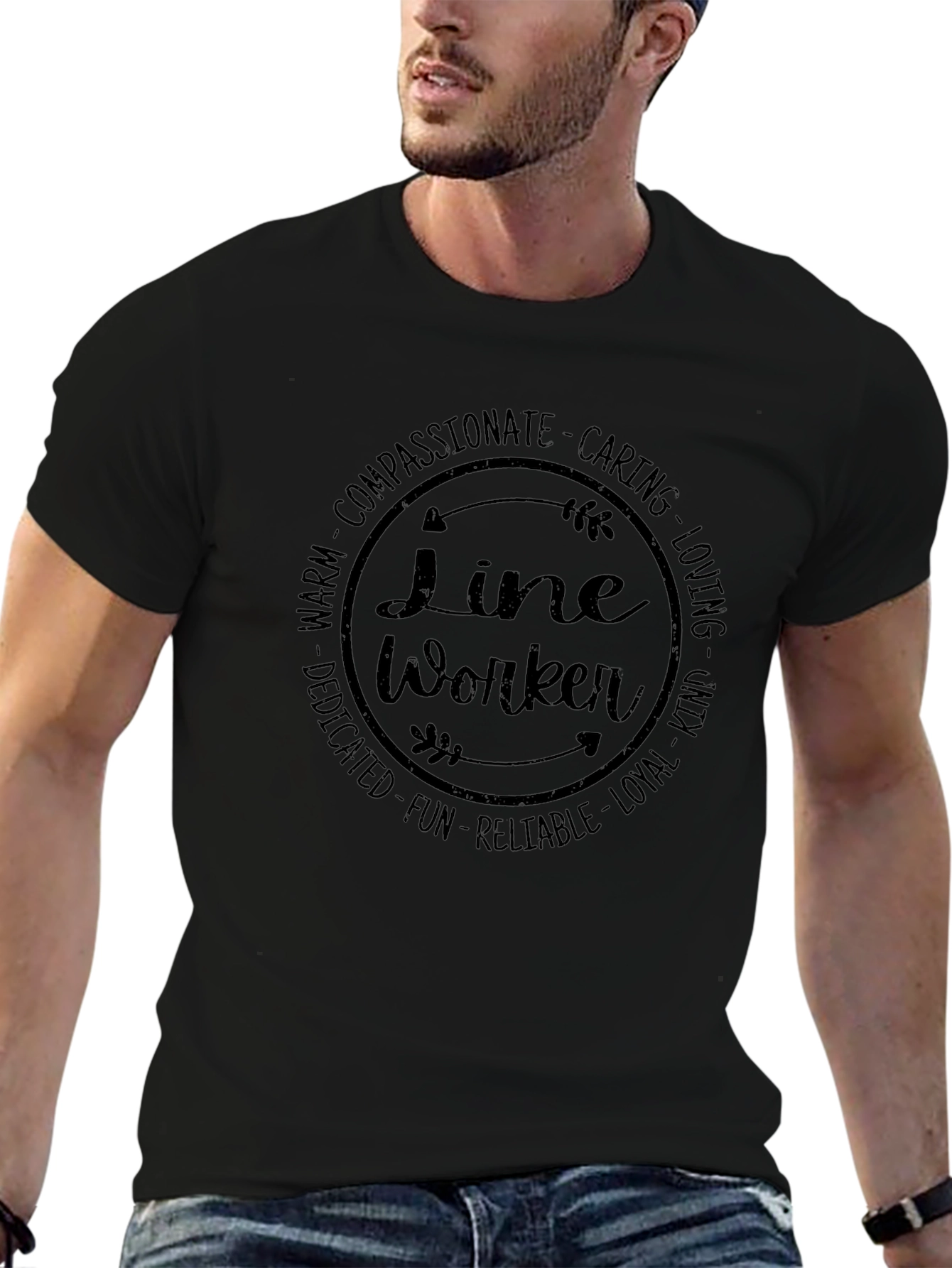 Line Worker Crewneck T-Shirt