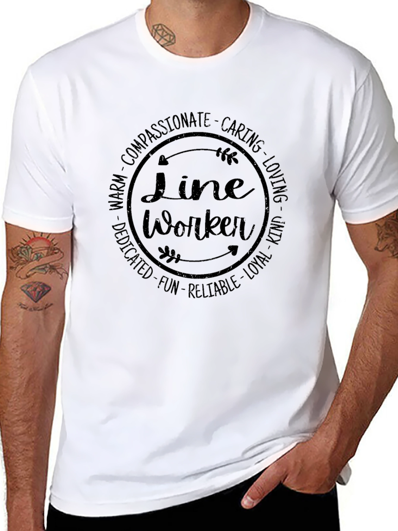 Line Worker Crewneck T-Shirt