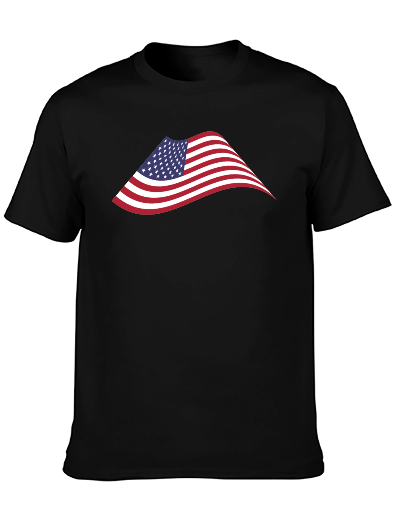 American Flag Graphic Black T-Shirt