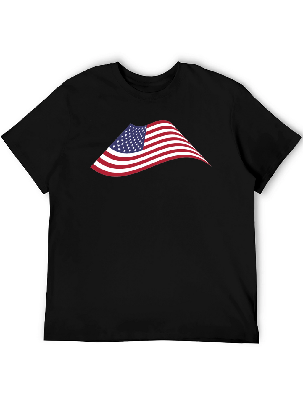 American Flag Graphic Black T-Shirt