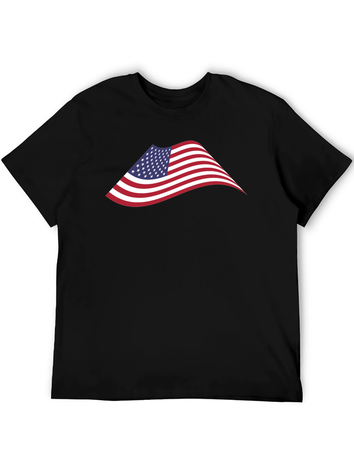 American Flag Graphic Black T-Shirt