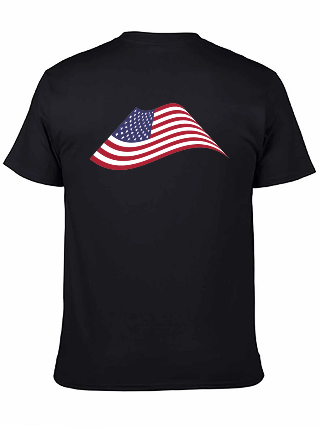 American Flag Graphic Black T-Shirt