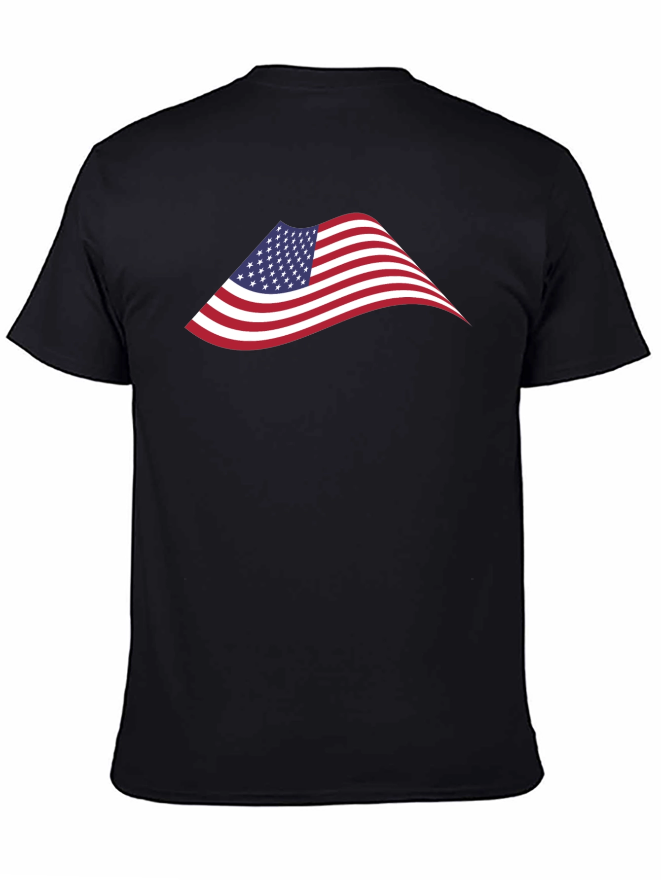 American Flag Graphic Black T-Shirt