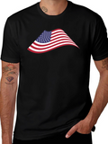 American Flag Graphic Black T-Shirt