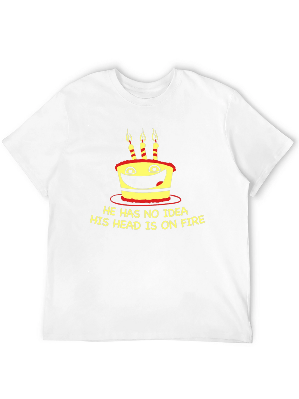 Funny Birthday Cake On Fire T-Shirt