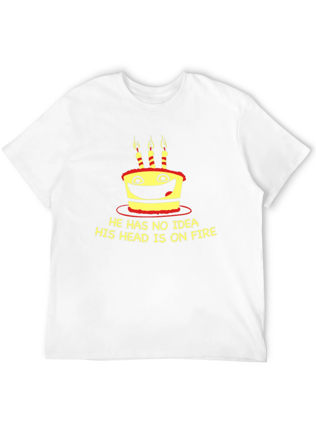 Funny Birthday Cake On Fire T-Shirt