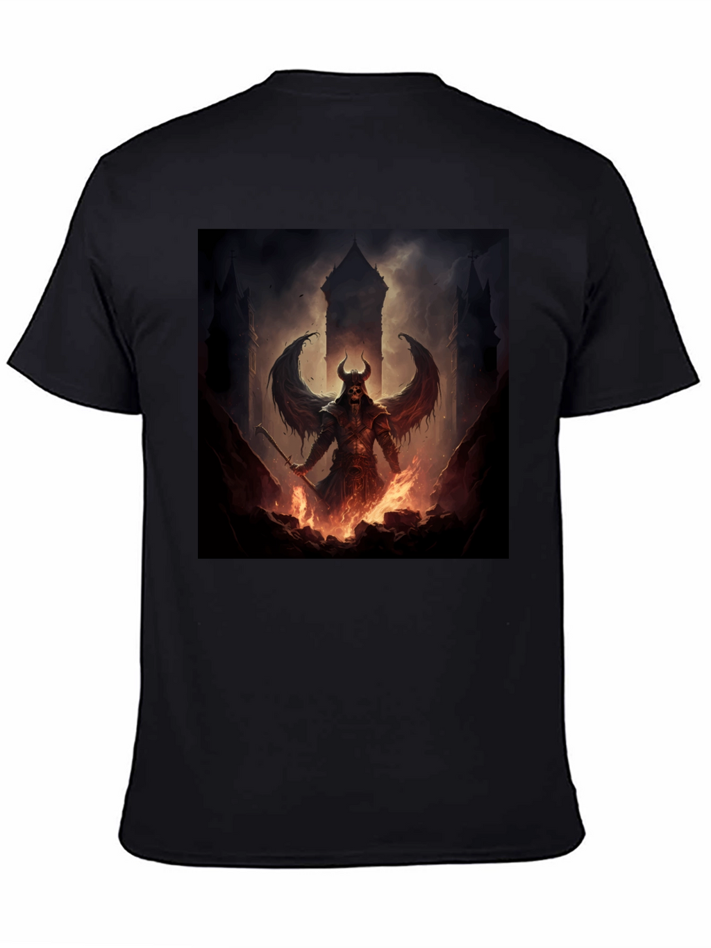 Infernal Demon T-Shirt - Dark Fantasy Graphic Tee