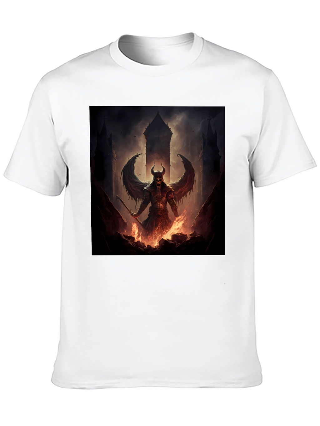 Infernal Demon T-Shirt - Dark Fantasy Graphic Tee