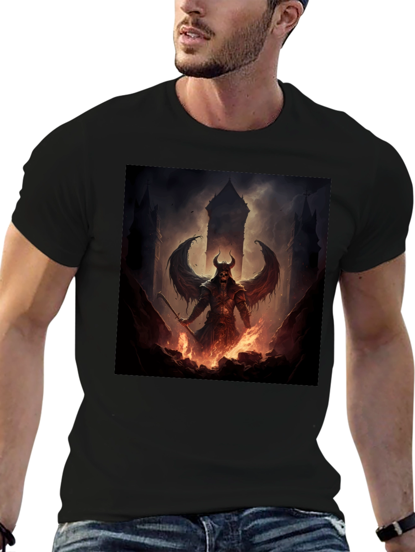 Infernal Demon T-Shirt - Dark Fantasy Graphic Tee