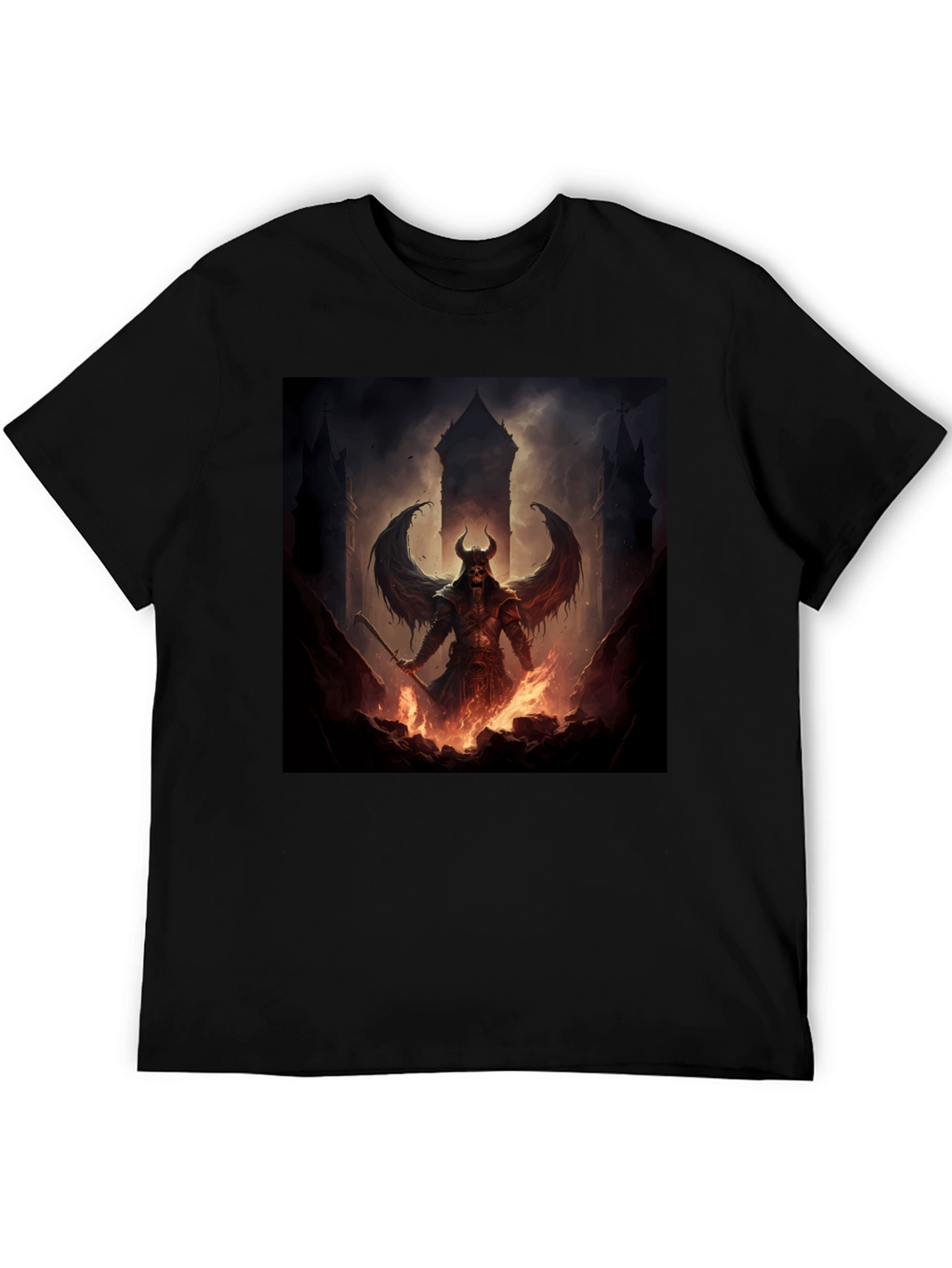 Infernal Demon T-Shirt - Dark Fantasy Graphic Tee