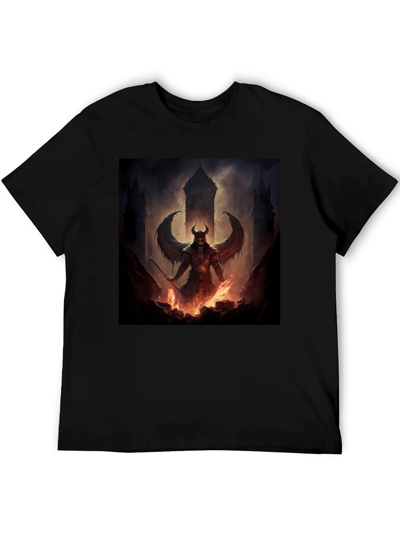Infernal Demon T-Shirt - Dark Fantasy Graphic Tee