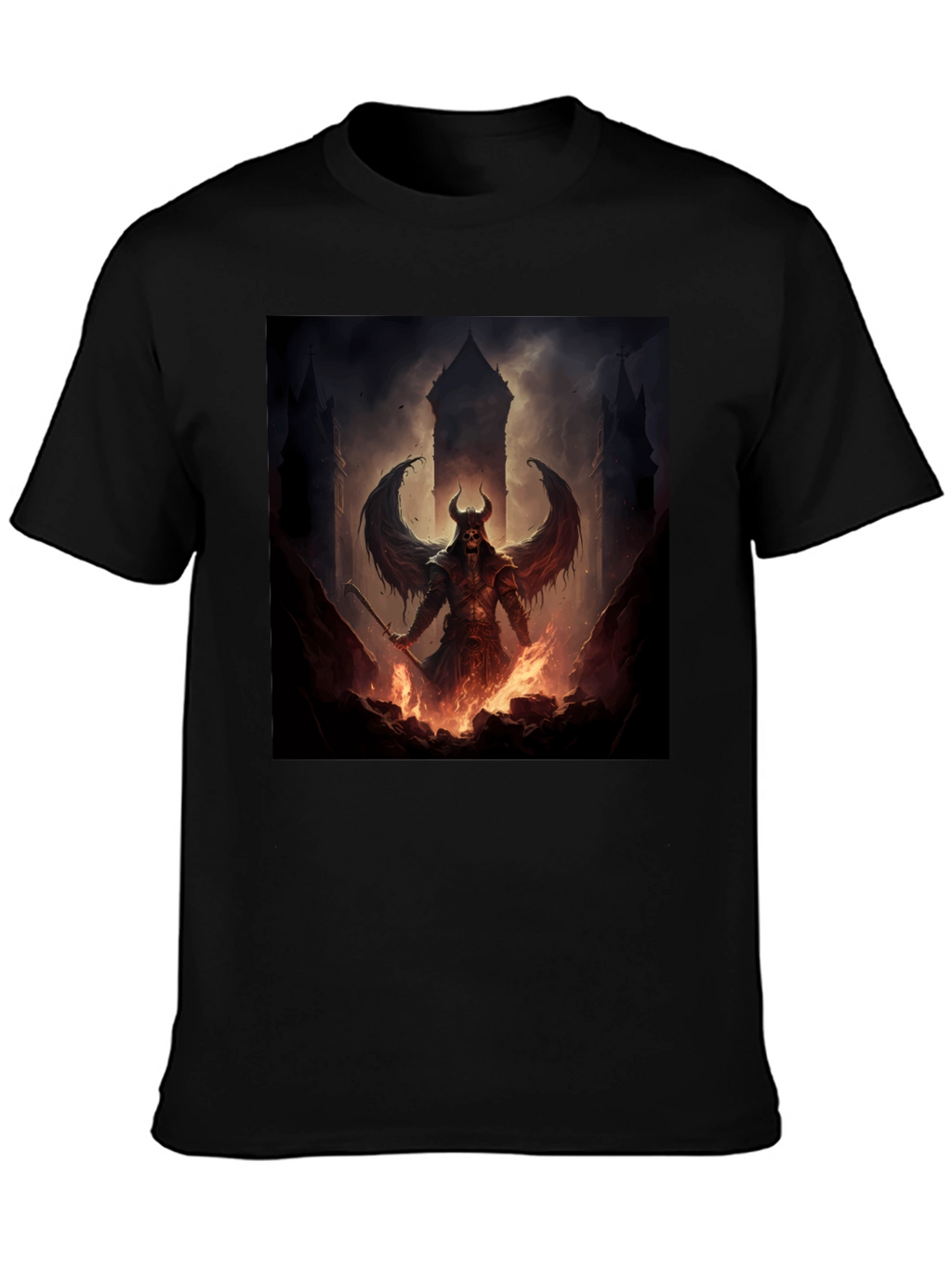 Infernal Demon T-Shirt - Dark Fantasy Graphic Tee