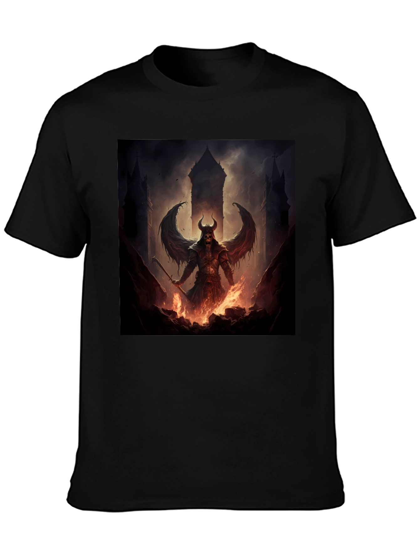 Infernal Demon T-Shirt - Dark Fantasy Graphic Tee