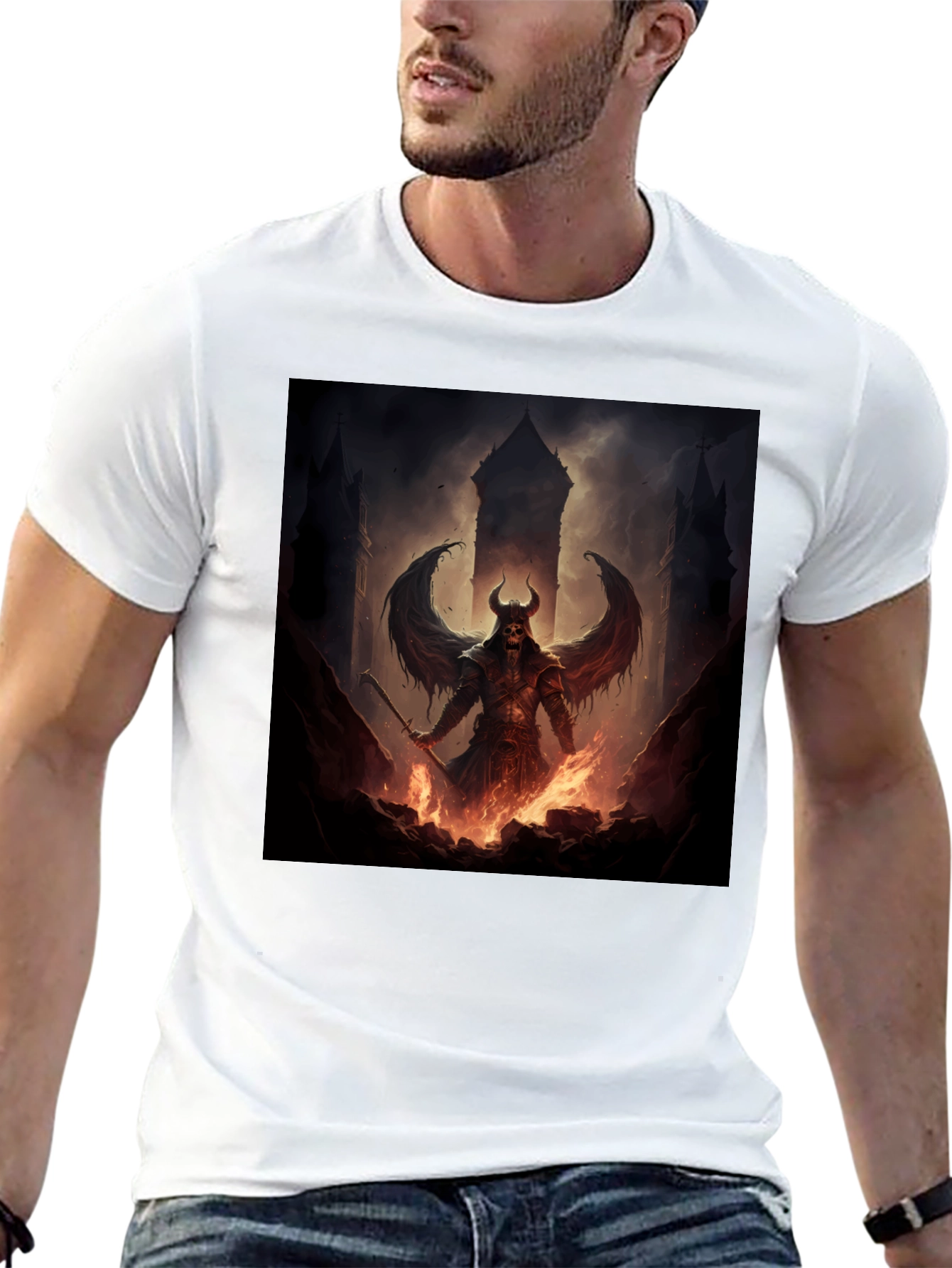 Infernal Demon T-Shirt - Dark Fantasy Graphic Tee