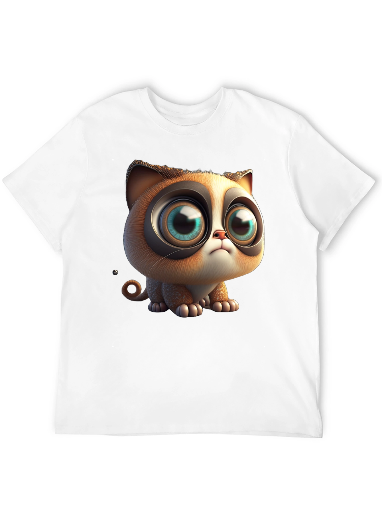 Cute Cartoon Cat T-Shirt - Graphic Tee