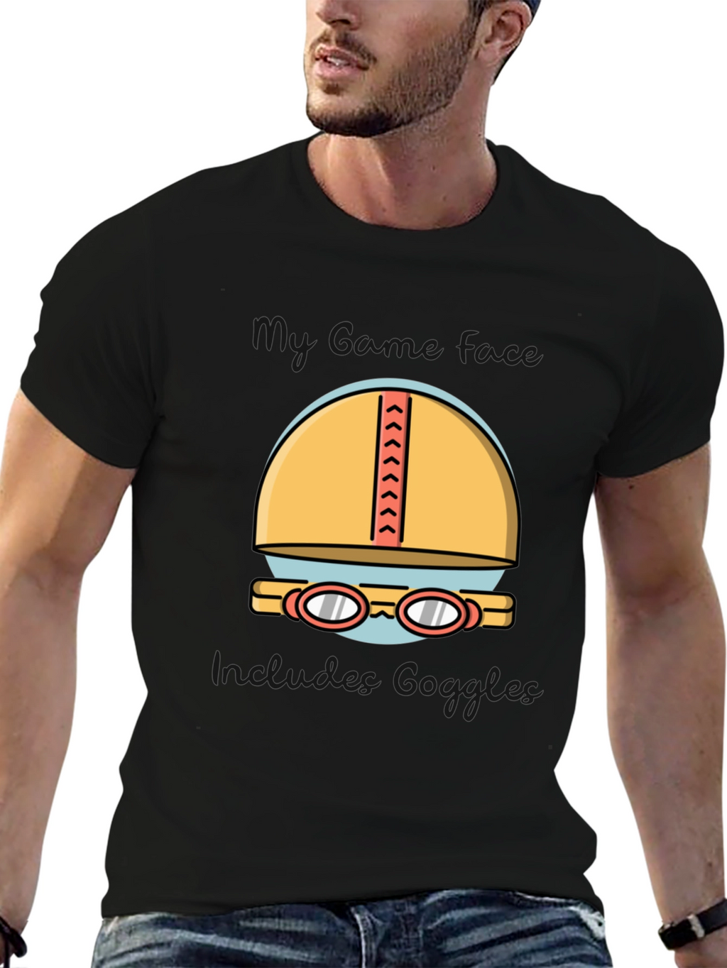 Swimmers Dream T-Shirt: Cap & Goggles Graphic Tee