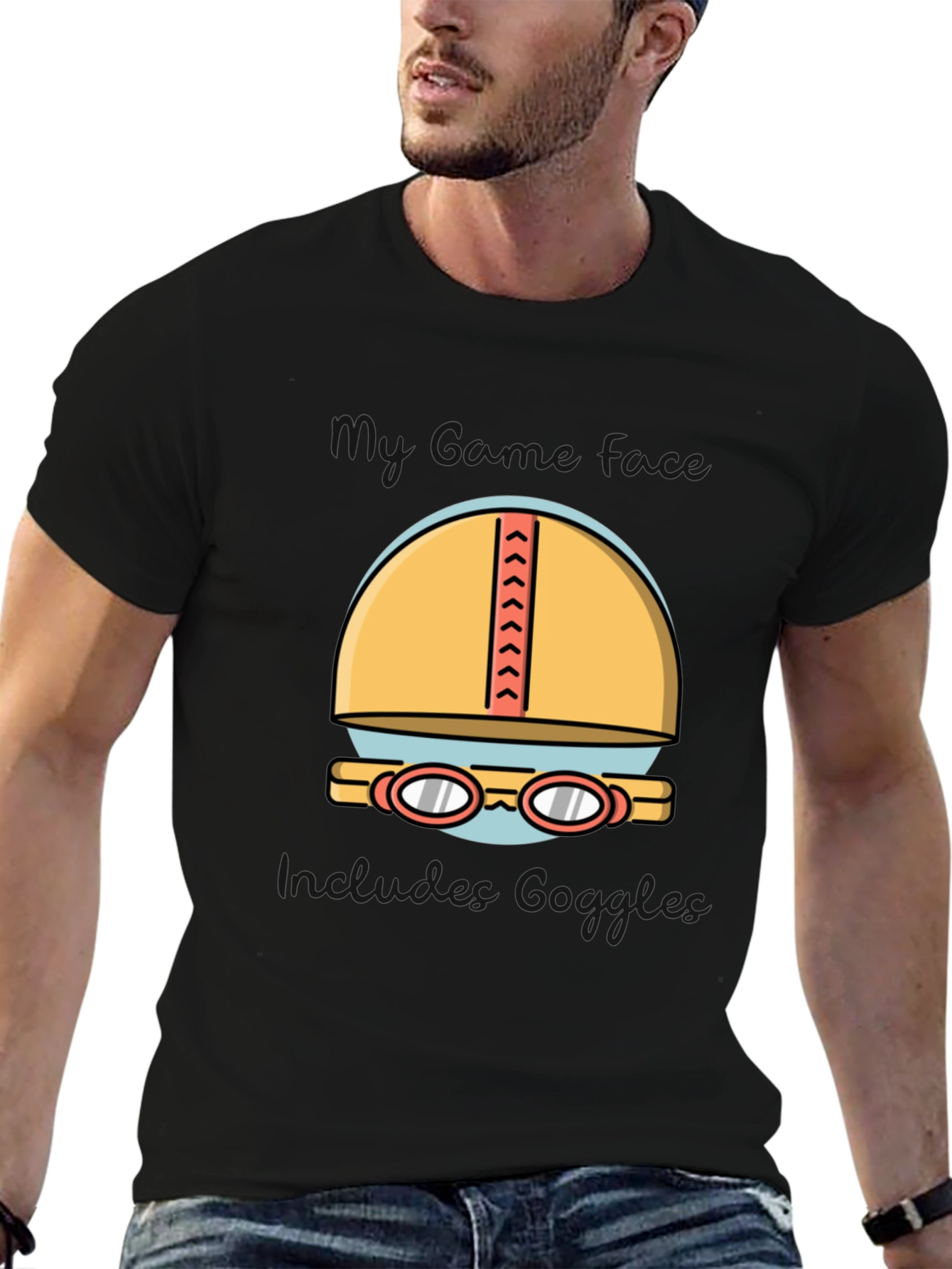 Swimmers Dream T-Shirt: Cap & Goggles Graphic Tee