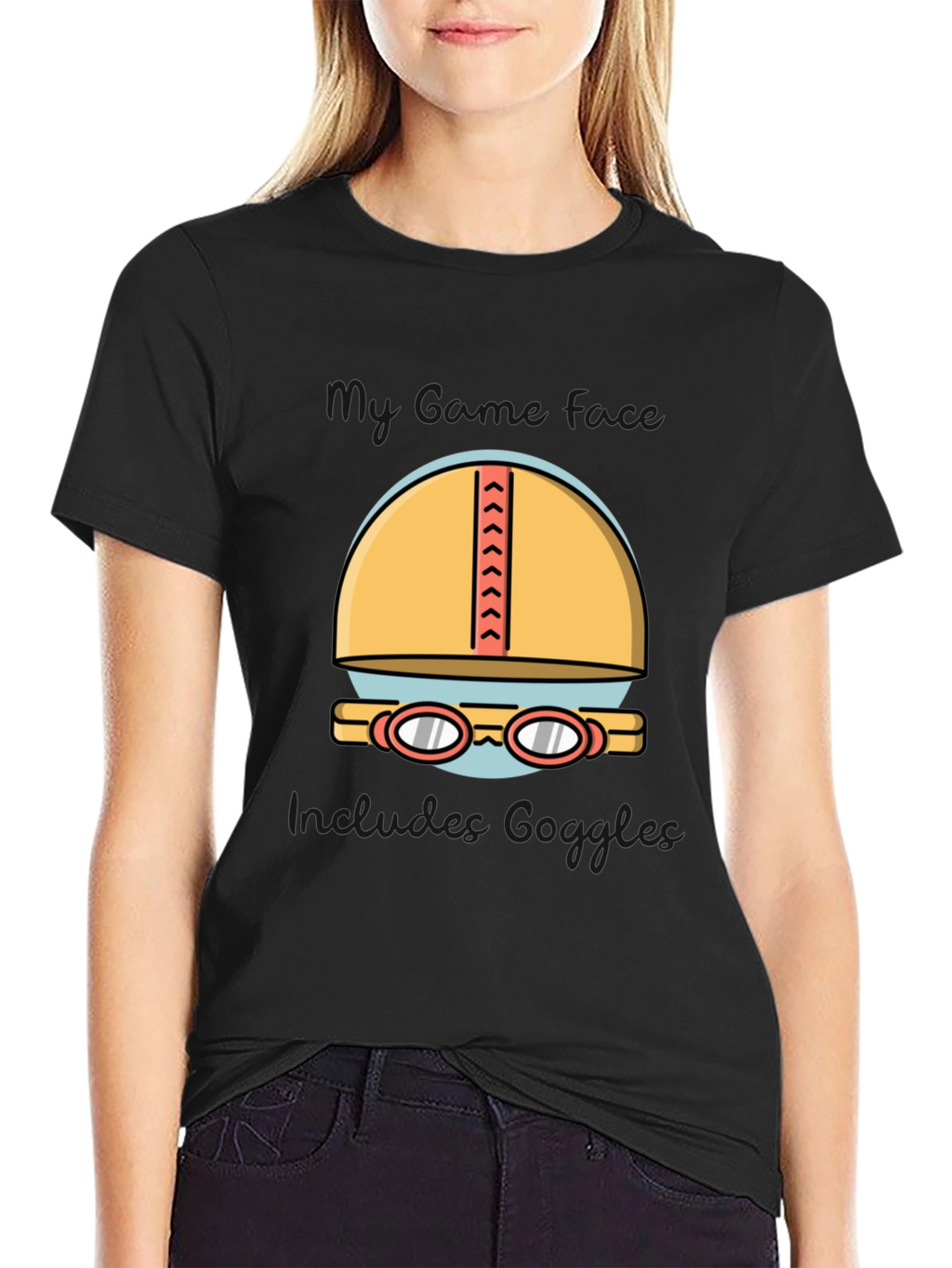 Swimmers Dream T-Shirt: Cap & Goggles Graphic Tee