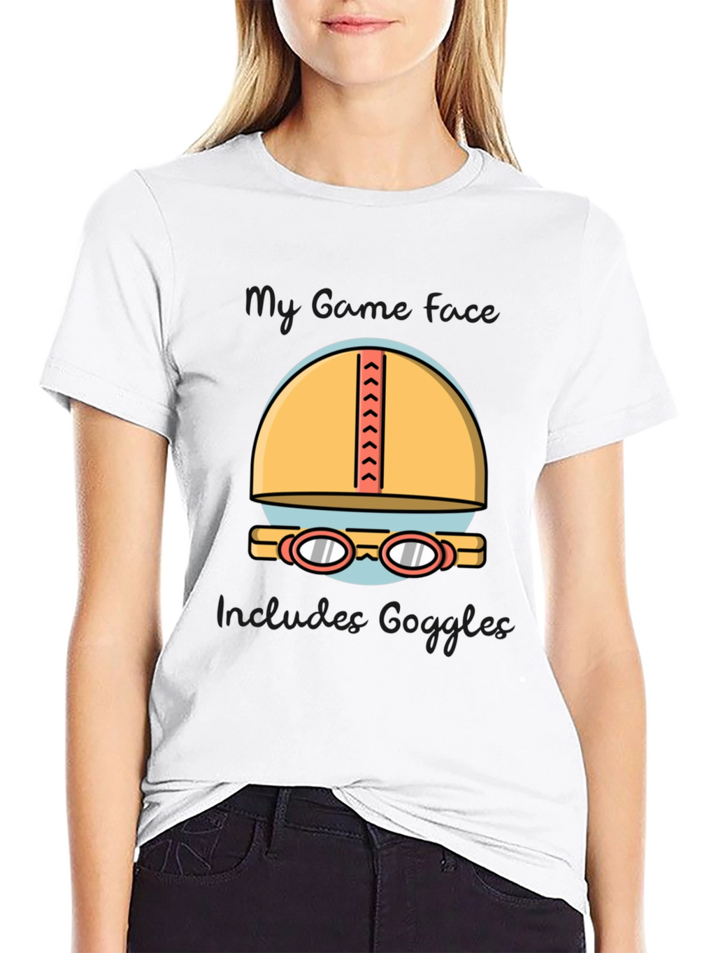 Swimmers Dream T-Shirt: Cap & Goggles Graphic Tee