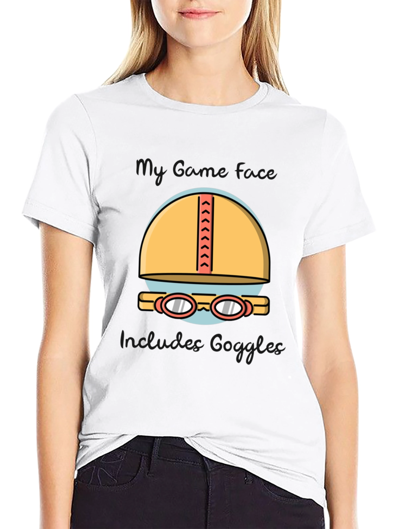 Swimmers Dream T-Shirt: Cap & Goggles Graphic Tee